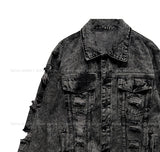 Metro Washing Damage Denim Jacket