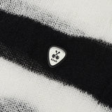 ピックワッペンダメージストライプニット [WHITE]