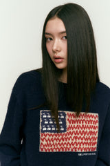 CHERRY USA GRAPHIC KNIT [NAVY]