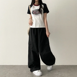 ロア バスロック ナイロン カーゴワイドパンツ