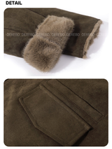 Modern Warm Suede Mustang Long Coat