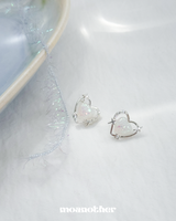 [Silver Post] オパールハートピアス