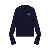  ORCHID CROP KNIT ZIP-UP (7COLOR)
