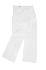 White Flare Washed Jeans