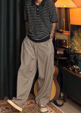 Mother-of-pearl Balloon Wide Slacks 3COLOR