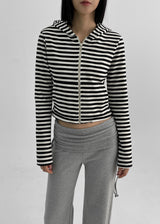 [MADE] Cohel Stripe Hooded Zip-Up