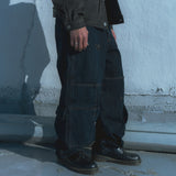 Cargo denim work pants / Deep Indigo