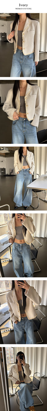 [S/S] テールカットツイードジャケット(2color)
