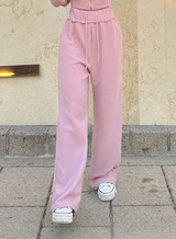 (ZIP-UP & PANTS SET!) 4 COLORS シックフリースクロップドトレーニングパンツ