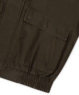 WASHED FAUX LEATHER BLOUSON