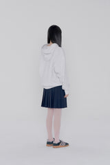 RIBBON LOGO HOODIE - LIGHT GRAY