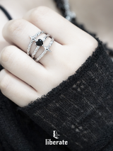 Triple Flash Heart Ring