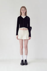 KIRSH PLAIN V NECK SLIM CARDIGAN [BLACK]