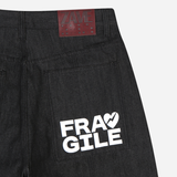 Hash Lettering Denim Pants