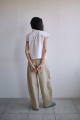 26SS★ WRAP CURVED COTTON TROUSER