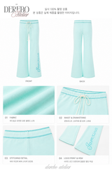 Mint lettering long good fit casual pants 