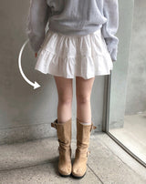 DN Cotton100 Tiered Mini Skirt Pants (2color)