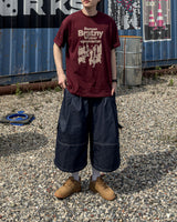 ウィーバー プリント オーバーサイズ ハーフスリーブ Tシャツ