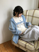Mimove Diagonal SeeThrough Taping Summer Wind Jumper