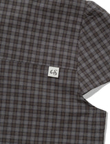 CHECKERED DOUBLE BLOUSE(GREY)