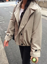 Barin Trench Crop Buckle Short Jacket
