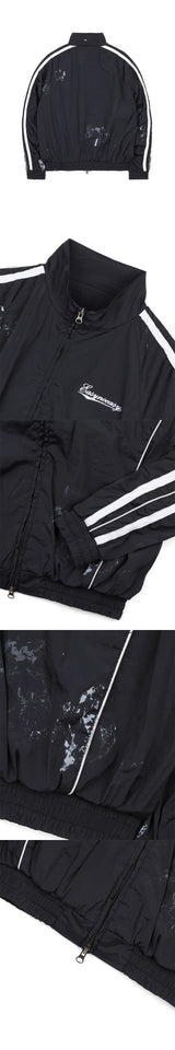 Dirty Nylon Piping Track Jacket - Black