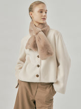 MOLLI RING fur muffler [beige]