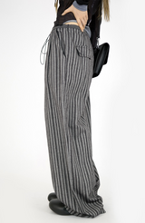 pleats stripe banding pants(3color)