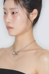 Mix piercing choker/necklace
