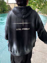 Unisex Tie Dye Over Hooded Zip-Up 2C