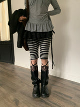 bibi stripe biker shorts