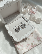 Adorable Ribbon Huggies Piercing - Silver