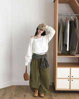 [ORIGINAL] Mellow U-Neck Long Sleeve Knit