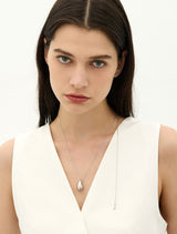 26SS★ [Premium Plating] Champagne Full Moon AB(W) Big Bowl Long Necklace