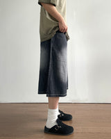 Tin Washed Bermuda Denim Pants