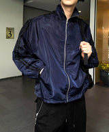 Lightweight High-Neck Side Track Wind Jacket
