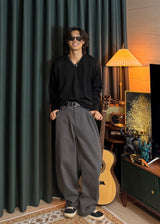 Curved Cotton Pants 5COLOR