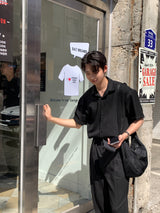 LMN エアークールベルトセットアップショートスリーブジャケット (3 colors)