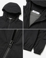 Crop Banding Light Windbreaker Black