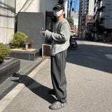 バックプリントストライプサンジデニムバンドパンツ