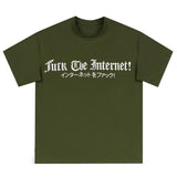 スケルトンロゴパフプリントTシャツ