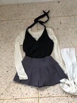 V Long Halter Tank Top
