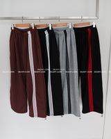 Breeze fleece-lined track string wide pants