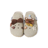 KILLWINNER Beige Birkenstock-style Shoes - Perforated Toe-Covering Slippers