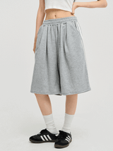 track wide Bermuda sweatpants