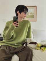 Jamie Mohair Round Crop Knit