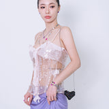 LOVE Pearl Crystal Mini Heart BAG_BLACK