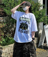 Deep Green Truck Over-fit T-Shirts - 4COLOR