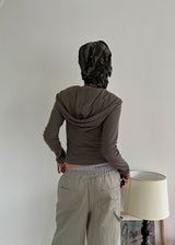 RIB SLIM HOOD ZIP-UP