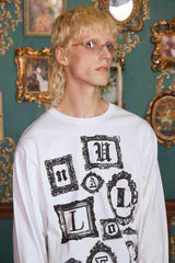 FRAME LOGO LONG SLEEVE T SHIRT / WHITE